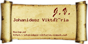 Johanidesz Viktória névjegykártya